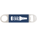 GFT1268 Personalized Navy Blue silicone grip bottle opener — laser engraved custom design