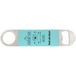 GFT1277 Personalized Teal silicone grip bottle opener — laser engraved custom design