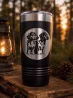 Personalized dachshund tumbler – custom laser engraved dog lover gift