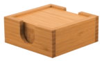 4" bamboo coaster set