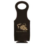 Black/Gold Leatherett Wine Carrier