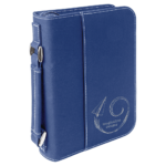 Blue Leatherett Bible Cover