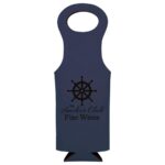 Blue/Black Leatherett Wine Carrier