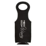 Black/Silver Leatherett Wine Carrier