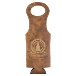 Rustic Leatherett Wine Carrier