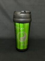 metallic green enamel travel mug without handle