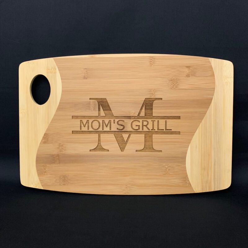 large 2 tone bamboo cutting board