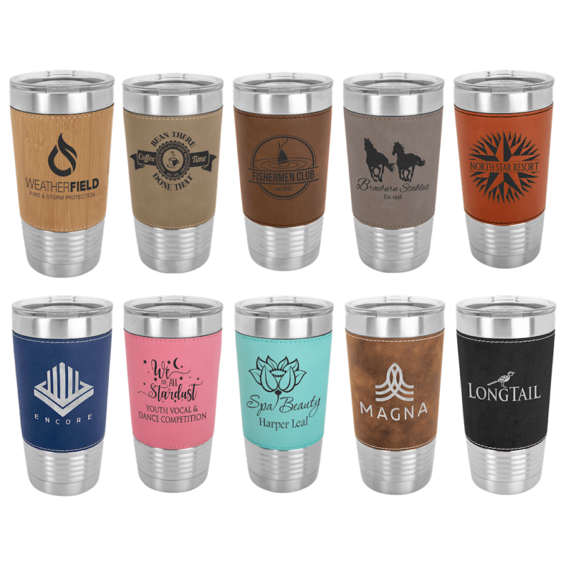 20oz Ringneck Tumbler with Leatherette Grip 10 colors