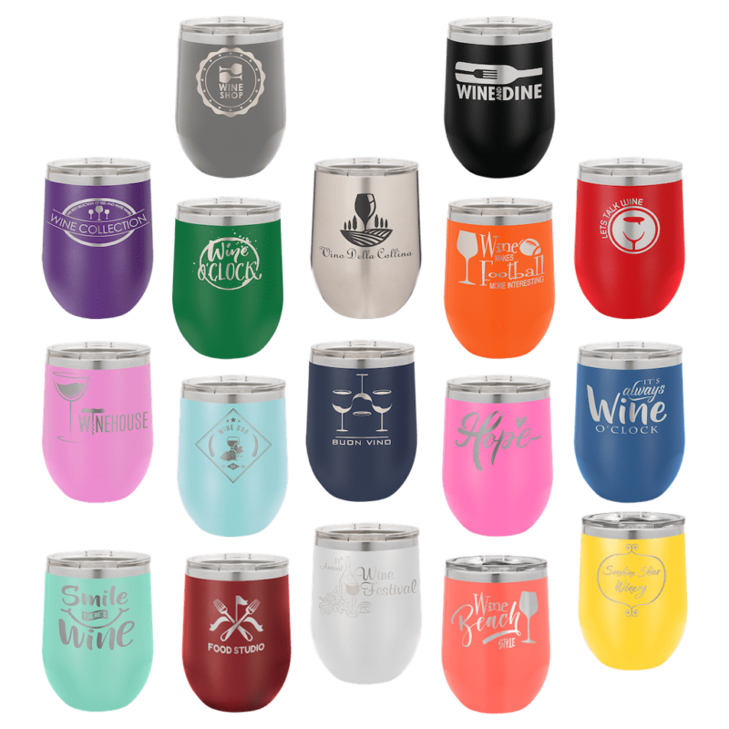 12oz Stemless Wine Tumbler 17 colors