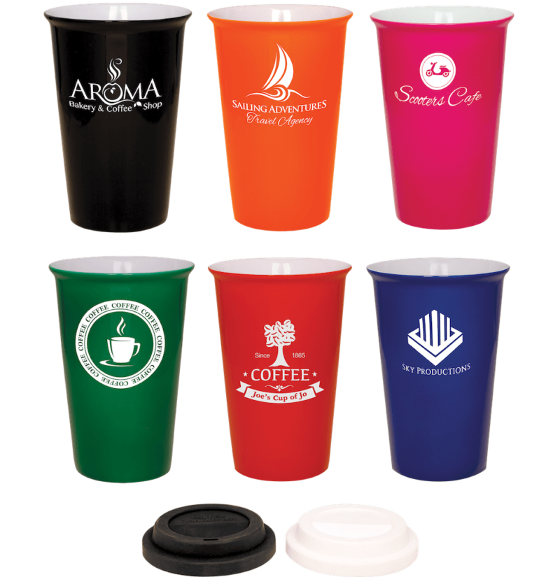 Latte LazerMugs 6 colors with lids